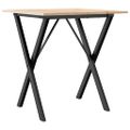 vidaXL Jedálenský stolík v tvare X 70x70x75 cm borovica a oceľ