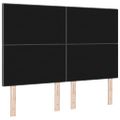 vidaXL LED hlavová doska s LED pásikmi Tmavo šedá 160 cm látka