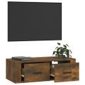 vidaXL Závesná TV skrinka dymový dub 80x36x25 cm spracované drevo