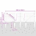 vidaXL Hexagonálny plot s stĺpom 50 x 0,6 m PVC potiahnutá oceľ Sivá
