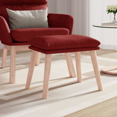 vidaXL Podnožka vínovo červená 45x29,5x35 cm látková