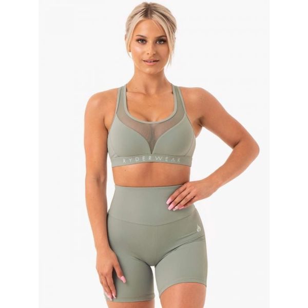 Športová podprsenka Hype Mesh Olive - Ryderwear