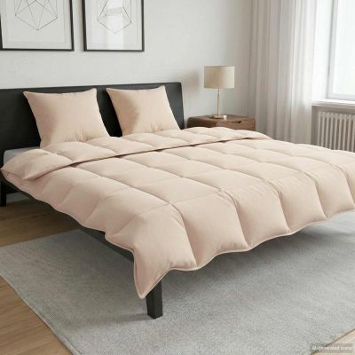 vidaXL Letná prikrývka Béžová 220 x 240 cm 100% prírodný Kapok