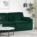 vidaXL Modulárna opierka na ruky s vankúšmi, tmavozelená, 100 cm