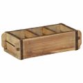 vidaXL Podnos s úložiskom Hnedá 30 x 14 x 9 cm Masívne obnovené drevo