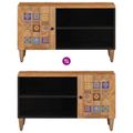 vidaXL TV skrinka Prírodná 80 x 33 x 46 cm Masívne mango drevo