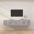 vidaXL Nástenné TV skrinky 2 ks sivé sonoma 100x34,5x40 cm