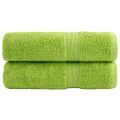 vidaXL Prémiové utierky na ruky SOLUND 2 ks jablkovo zelené 50x100 cm 600 g/m²