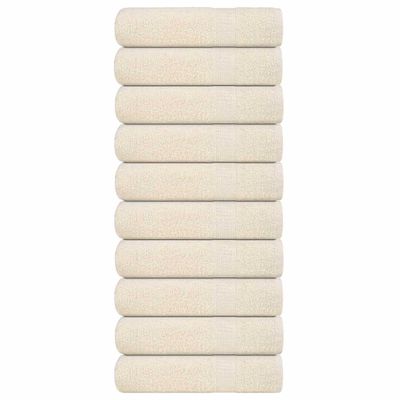 vidaXL Osušky do kúpeľne FROGN 10 ks krémové 100x150 cm 360 g/m²