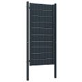 vidaXL Plotová brána PVC a oceľ 100x124 cm antracitová