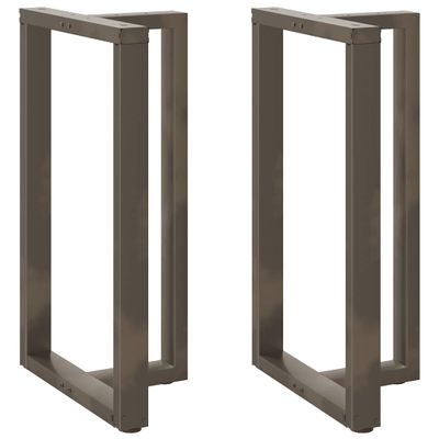vidaXL Nohy barového stola v tvare T, 2 ks, čierne, 60x35x(100-101) cm, oceľové