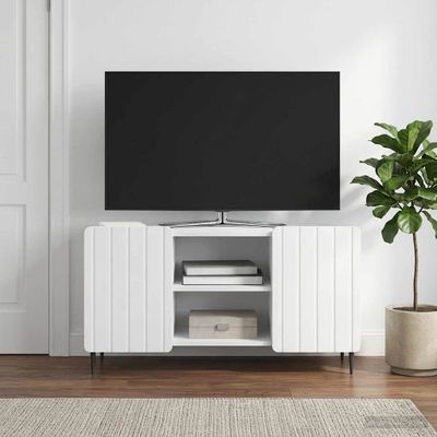 vidaXL TV skrinka Biela 102 x 34,5 x 52 cm Kompozitné drevo