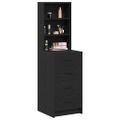 vidaXL Highboard Čierny dub 40 x 41 x 135 cm Kompozitné drevo