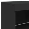 vidaXL Komoda s LED svetlami čierna 202x37x67 cm