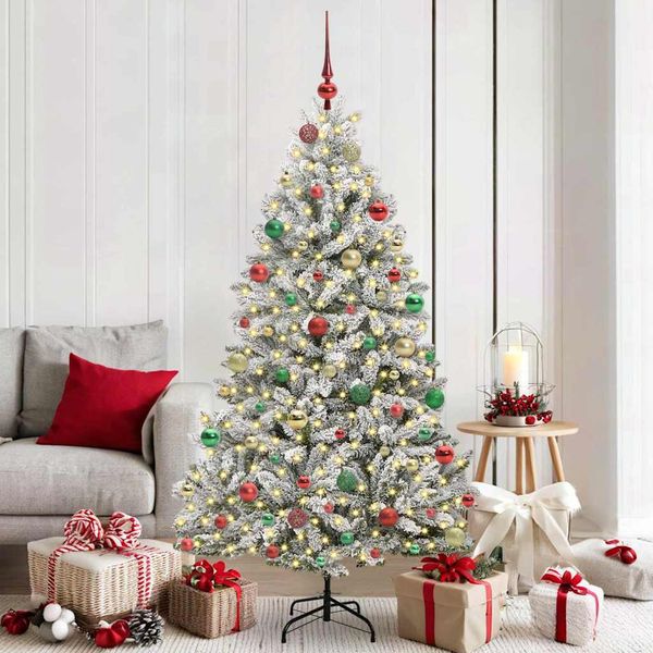 vidaXL Umelý vianočný stromček 180 cm 300 LED Teplá biela PVC a oceľ