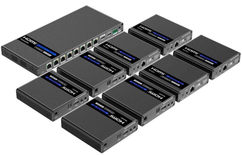 HDMI 1-8 split+extend, CAT6/6a/7,4K @ 60Hz, 70m