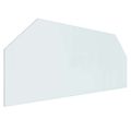 vidaXL Sklenená doska krbu Priehľadná 120 x 50 cm Sklo