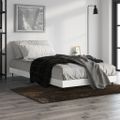 vidaXL Posteľný rám lesklý biely 90x200 cm kompozitné masív