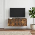 vidaXL Nástenná TV skrinka 78,5 x 41 x 30 cm Dymový dub