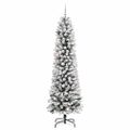 vidaXL Umelý vianočný stromček Biela 240 cm PVC, kov a plast