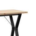 vidaXL Jedálenský stolík v tvare Y 80x50x75,5 cm borovica a oceľ
