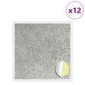 vidaXL Samolepiaci obal na skrutky 12 ks Betónová šedá Ø 20 x 0,5 mm