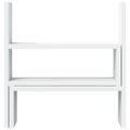 vidaXL Stolový organizér nastaviteľný biely 40x17x41 cm kompozit.drevo