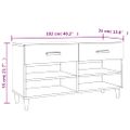 vidaXL Botník lesklý biely 102x35x55 cm spracované drevo