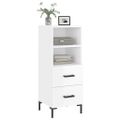 vidaXL Komoda lesklá biela 34,5x34x90 cm spracované drevo