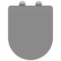 vidaXL WC sedadlo Sivá 47 x 36 x 3,4 cm Duroplast