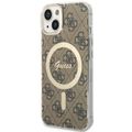 Guess puzdro pre iPhone 14 6,1" GUHMP14SH4STW hnedé hardcase Magsafe IML 4G