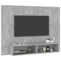 vidaXL Nástenná TV skrinka betónová sivá 120x23,5x90 cm sprac. drevo