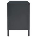 vidaXL TV skrinka antracitová 105x35x52 cm oceľ a sklo
