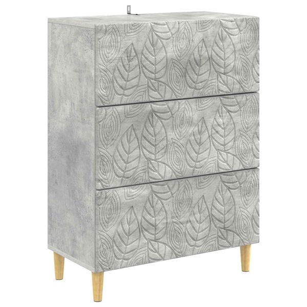 vidaXL Zásuvkový kabinet Betónovo sivá 66 x 34,5 x 90 cm