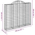 vidaXL Oblúkový gabionový kôš 200x30x160/180 cm pozinkované železo