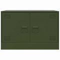 vidaXL TV skrinky 2 ks olivovozelené 67x39x44 cm oceľ