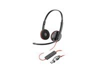Blackwire 3200 Series - náhlavná súprava - náhlavná - káblová - USB-C - čierna - Certifikovaná Skype, Cisco Jabber Certified, certifikovaná Avaya, certifikovaná UC