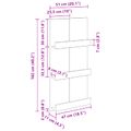 vidaXL Regál na časopisy Dymová dub 51 x 11 x 102 cm Kompozitné drevo