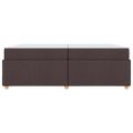 vidaXL Rám postele s matracmi Tmavohnedá 200 x 200 cm látka
