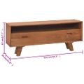 vidaXL TV skrinka 110x30x45 cm tíkový masív