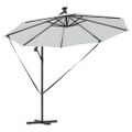 vidaXL Slnečník 294 x 294 x 248 cm Polyester a hliník Piesková