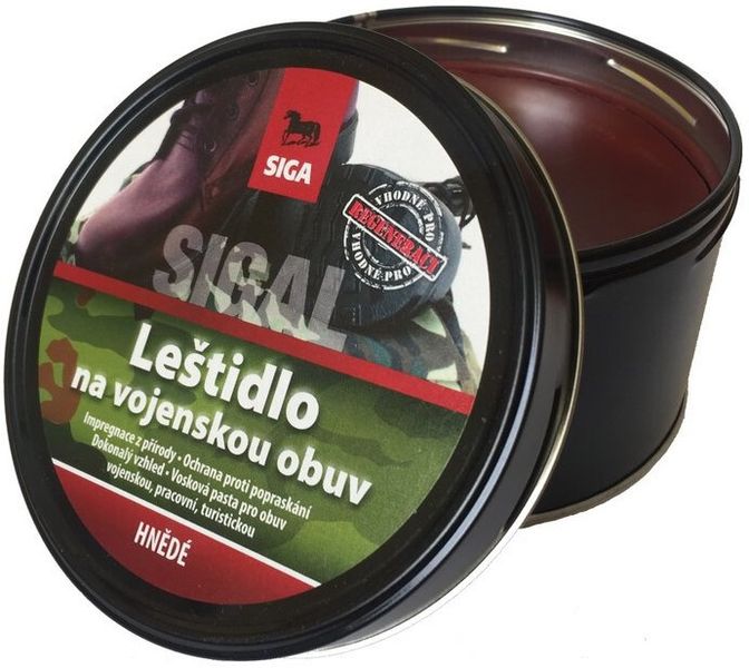 SIGAL 628 vojenské leštidlo, krém na obuv, hnedá