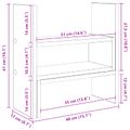vidaXL Stojan na stôl pre monitor Čierny dub 40 x 17 x 41 cm