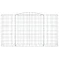 vidaXL Oblúkový gabionový kôš 6 ks 400x50x220/240cm pozinkované železo