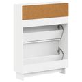 vidaXL Skriňa na topánky EDE 78 x 24 x 103 cm Kompozitné drevo Biela