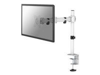 Montážna sada - plný pohyb - pre displej LCD - biela - veľkosť obrazovky: 10"-30" - upevnenie svorkou, priechodka, upevniteľné na stôl