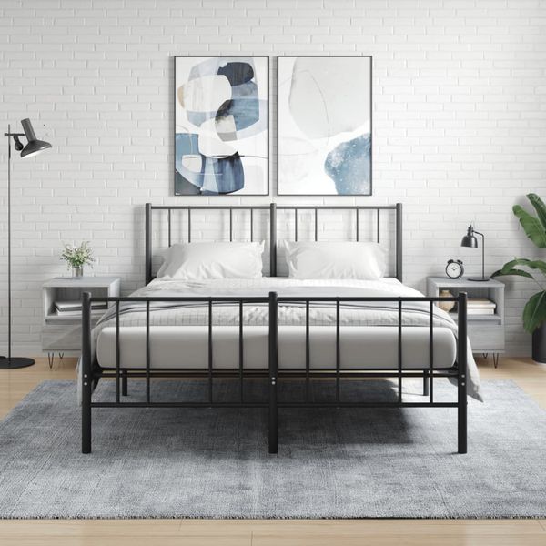 vidaXL Nočné stolíky 2 ks sivý dub sonoma 40x35x50 cm kompozitné drevo