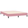 vidaXL Posteľný rám boxsping bez matracom ružový 140x210 cm zamat
