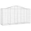 vidaXL Oblúkové gabiónové koše 8ks 200x50x100/120cm pozinkované železo