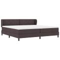 vidaXL Posteľ s pružinovým rámom Tmavohnedá 200 x 200 cm látka